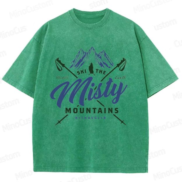 Lord of the Rings Misty Mountains Vintage Washed T - Shirt