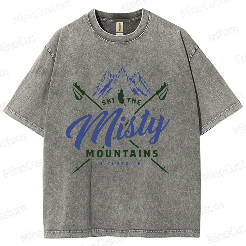 Lord of the Rings Misty Mountains Vintage Washed T - Shirt