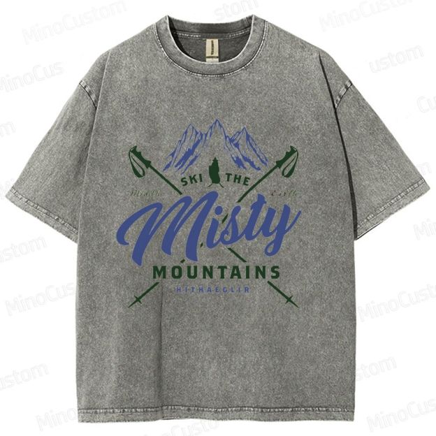Lord of the Rings Misty Mountains Vintage Washed T - Shirt
