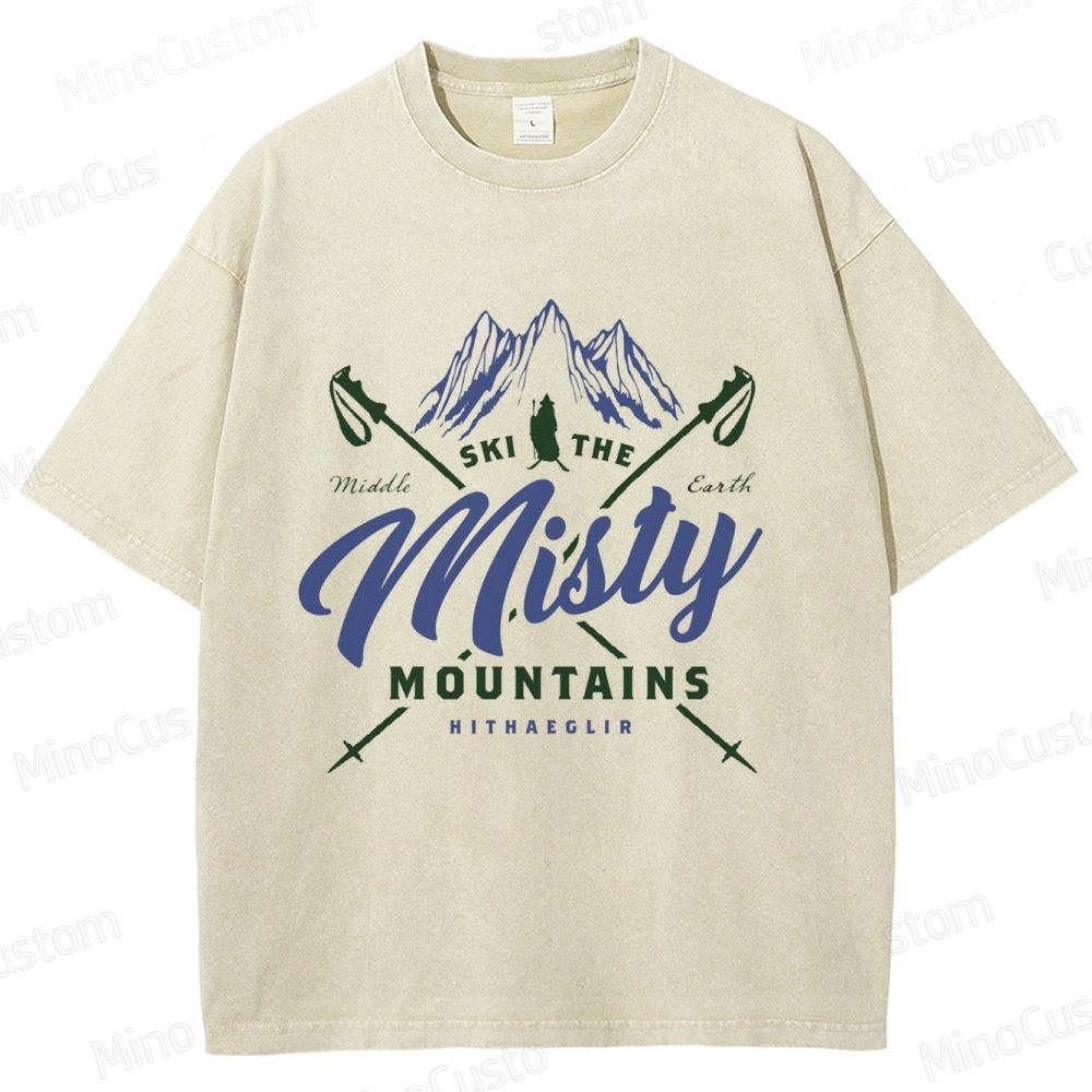 Lord of the Rings Misty Mountains Vintage Washed T - Shirt