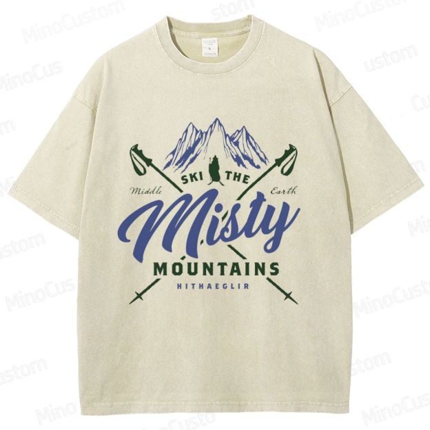 Lord of the Rings Misty Mountains Vintage Washed T - Shirt