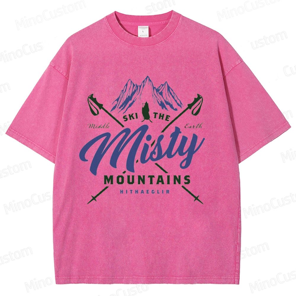 Lord of the Rings Misty Mountains Vintage Washed T - Shirt