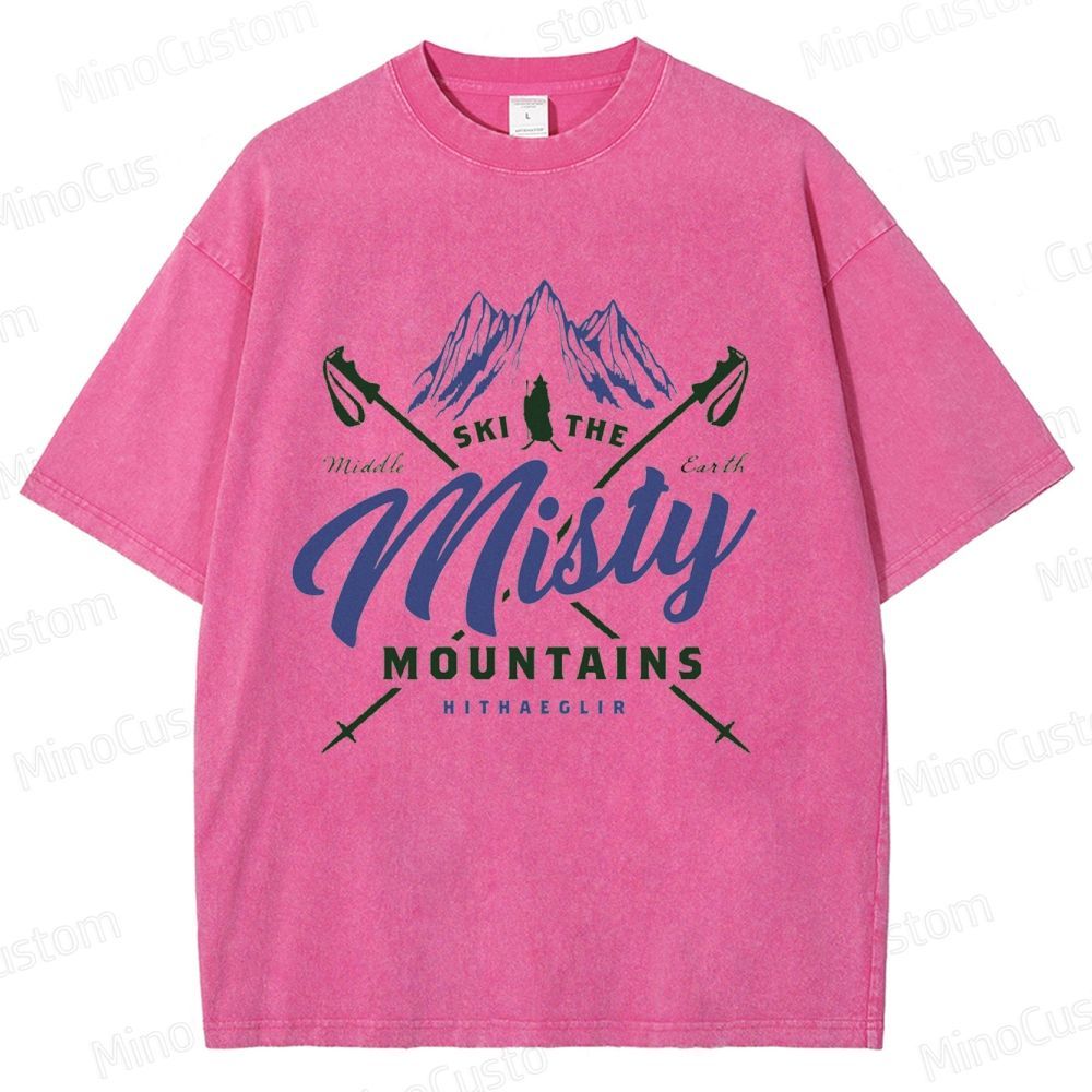 Lord of the Rings Misty Mountains Vintage Washed T - Shirt