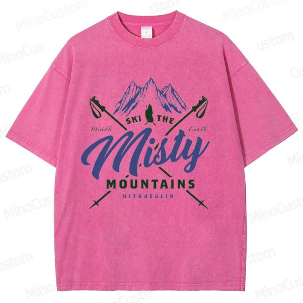 Lord of the Rings Misty Mountains Vintage Washed T - Shirt