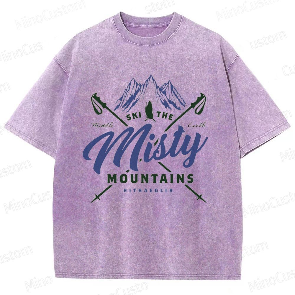 Lord of the Rings Misty Mountains Vintage Washed T - Shirt