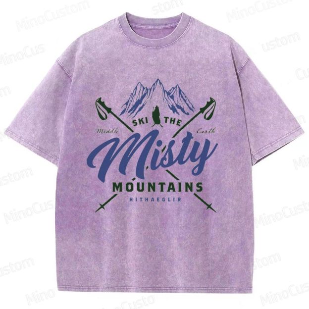Lord of the Rings Misty Mountains Vintage Washed T - Shirt
