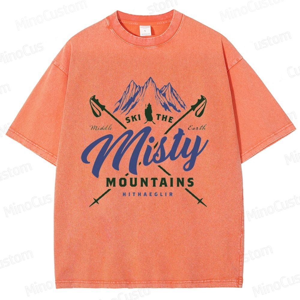 Lord of the Rings Misty Mountains Vintage Washed T - Shirt