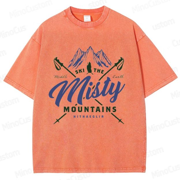 Lord of the Rings Misty Mountains Vintage Washed T - Shirt