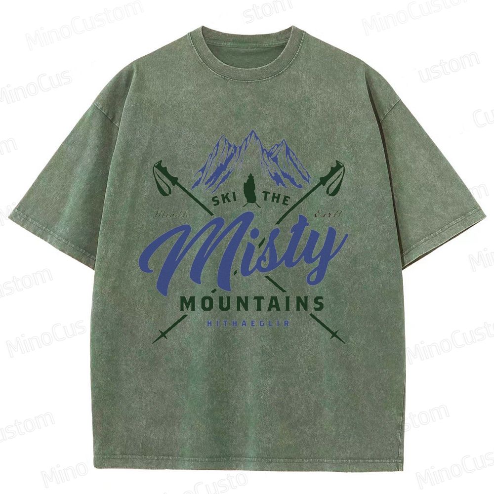 Lord of the Rings Misty Mountains Vintage Washed T - Shirt