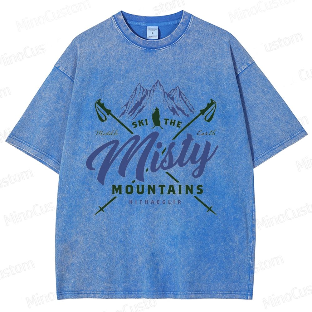 Lord of the Rings Misty Mountains Vintage Washed T - Shirt