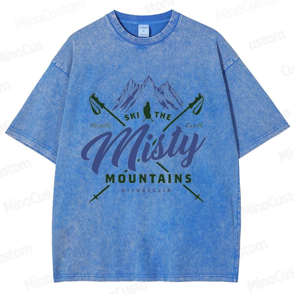 Lord of the Rings Misty Mountains Vintage Washed T - Shirt