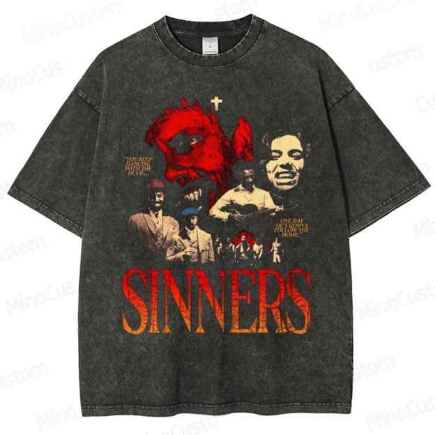 Sinners Movie Washed T-Shirt 
