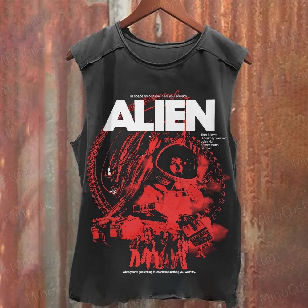 Alien Movie Vintage Washed Tank Top