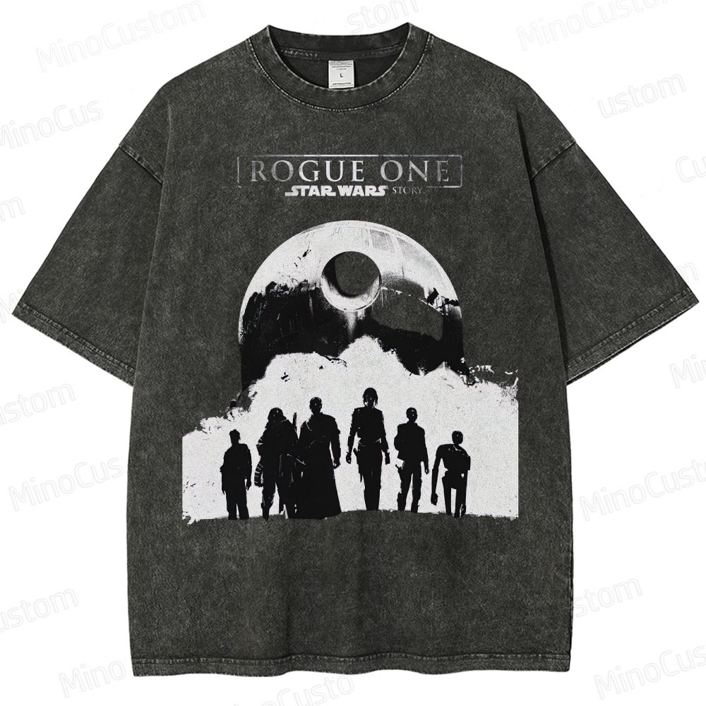 Rogue One Death Star Silhouette Washed T-Shirt 