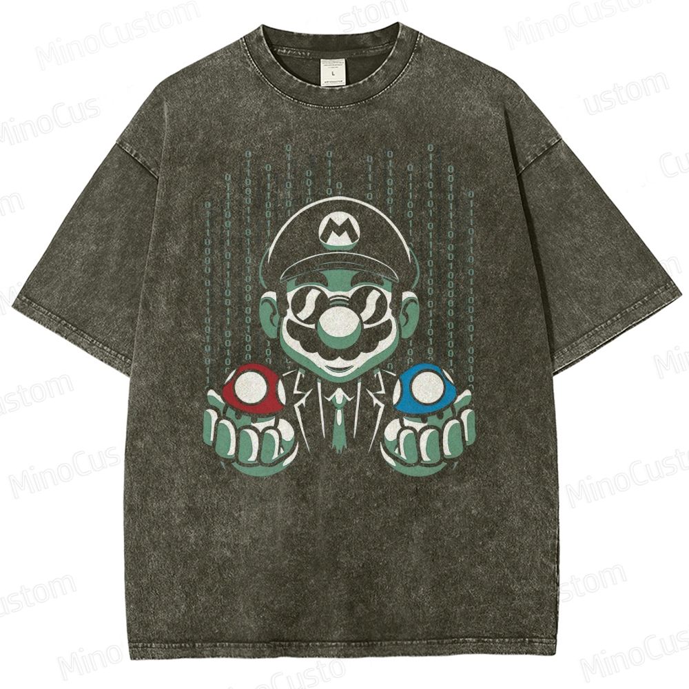 Selection Of Game Mushrooms Washed T-Shirt 