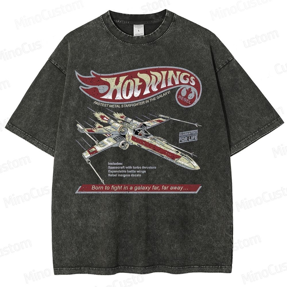 Hot Wings Starfighter Washed T-Shirt