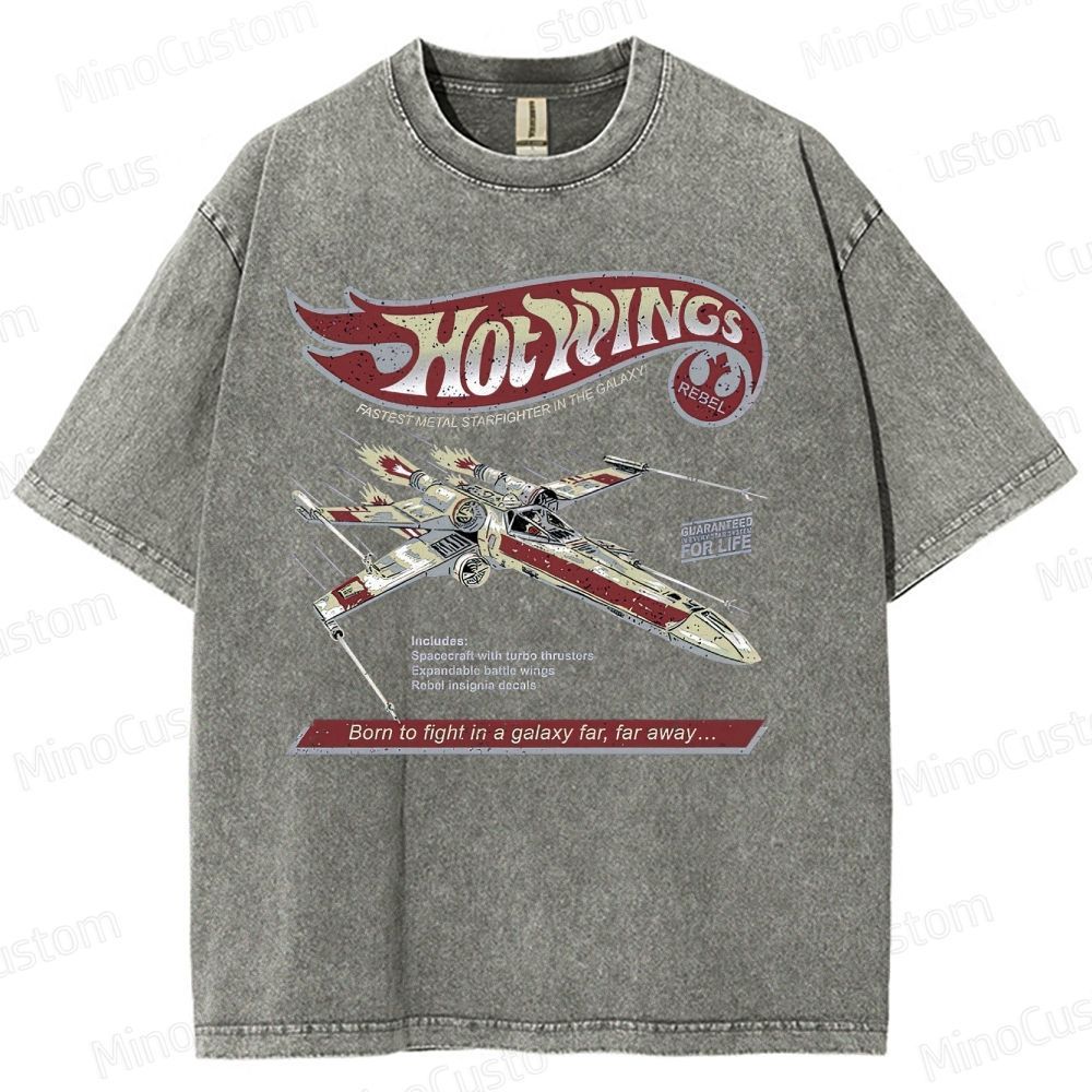 Hot Wings Starfighter  Washed T-Shirt