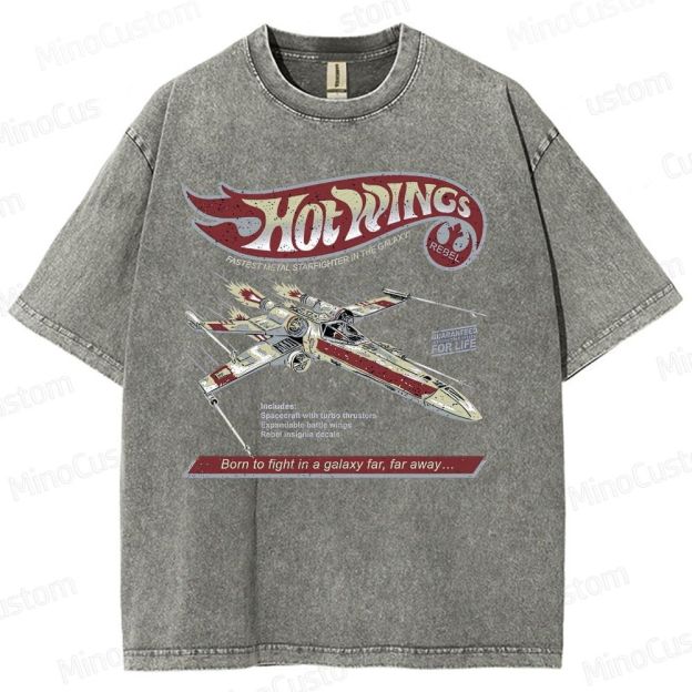 Hot Wings Starfighter  Washed T-Shirt