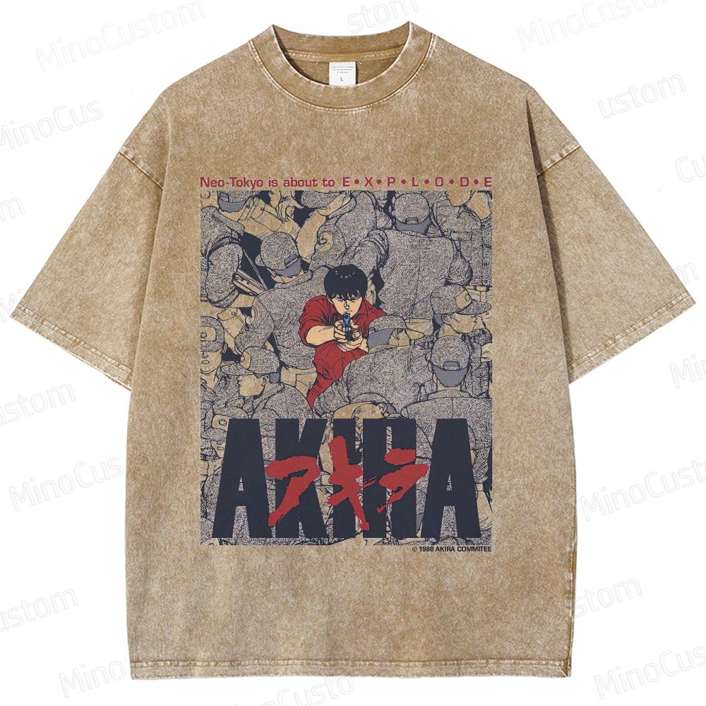 Akira Anime Washed T - Shirt