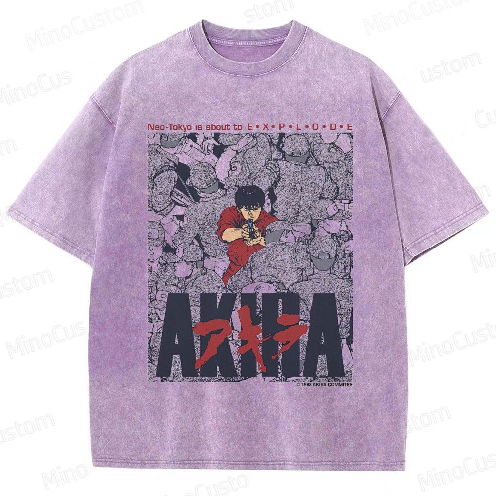 Akira Anime Washed T - Shirt