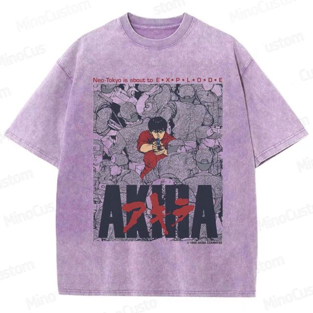 Akira Anime Washed T - Shirt