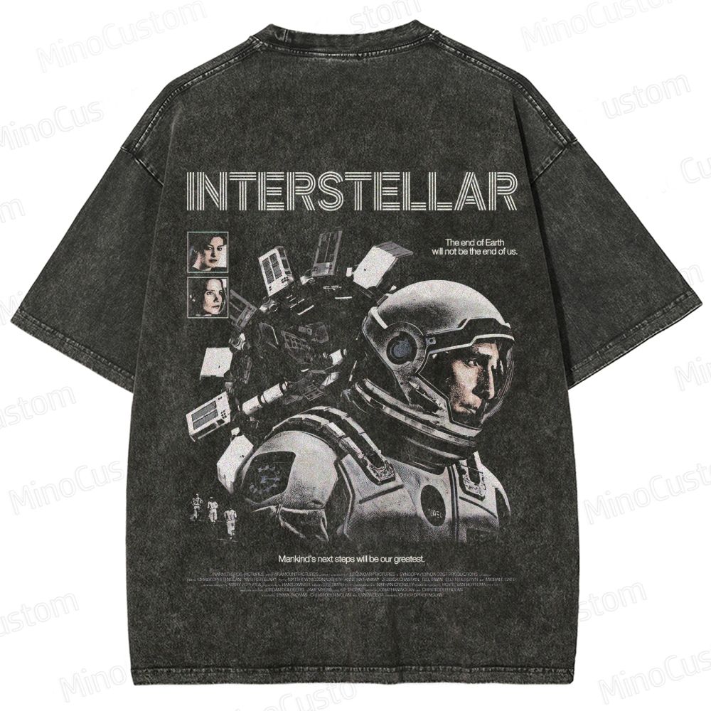 Interstellar Movie Washed T - Shirt