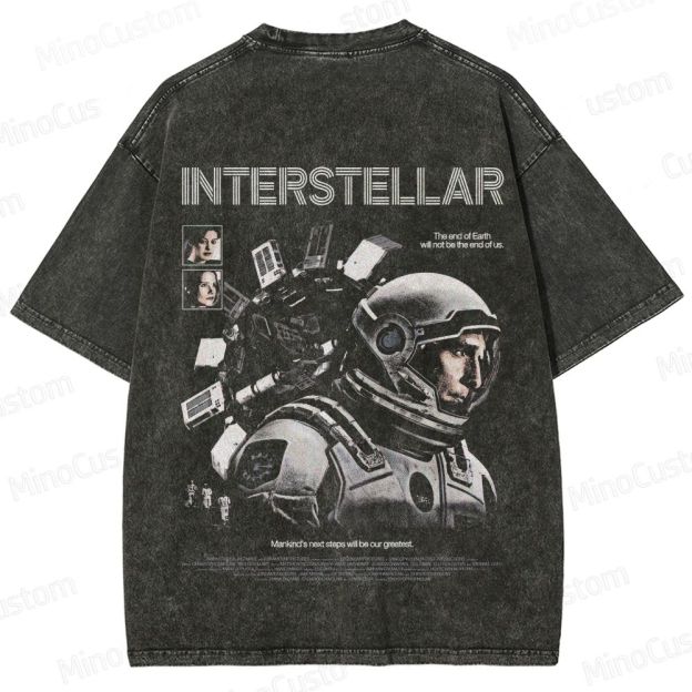 Interstellar Movie Washed T - Shirt
