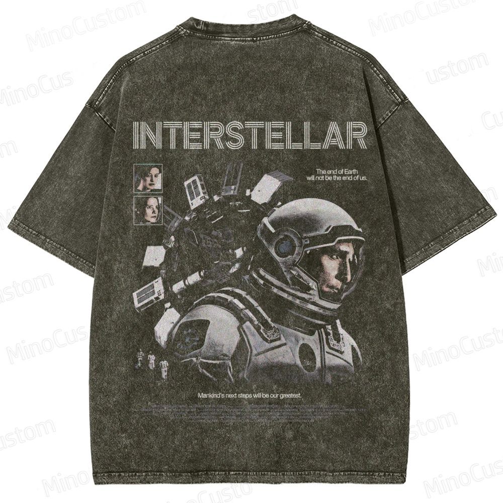 Interstellar Movie Washed T - Shirt
