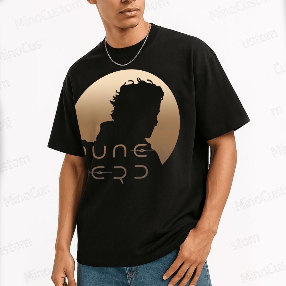 Dune Nerd Paul Atreides Silhouette  Cotton T-shirt 