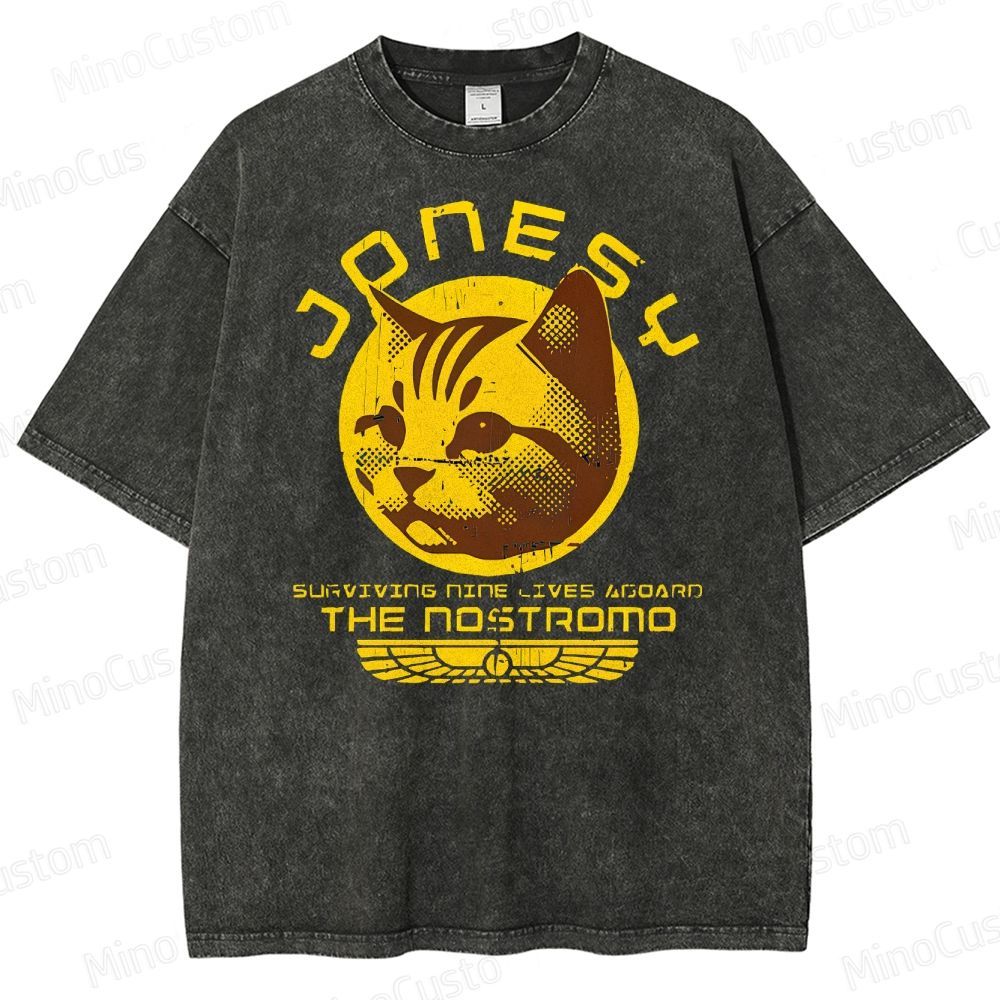 Jonesy Surviving Nine LivesAboard The Nostromo Washed T-Shirt 