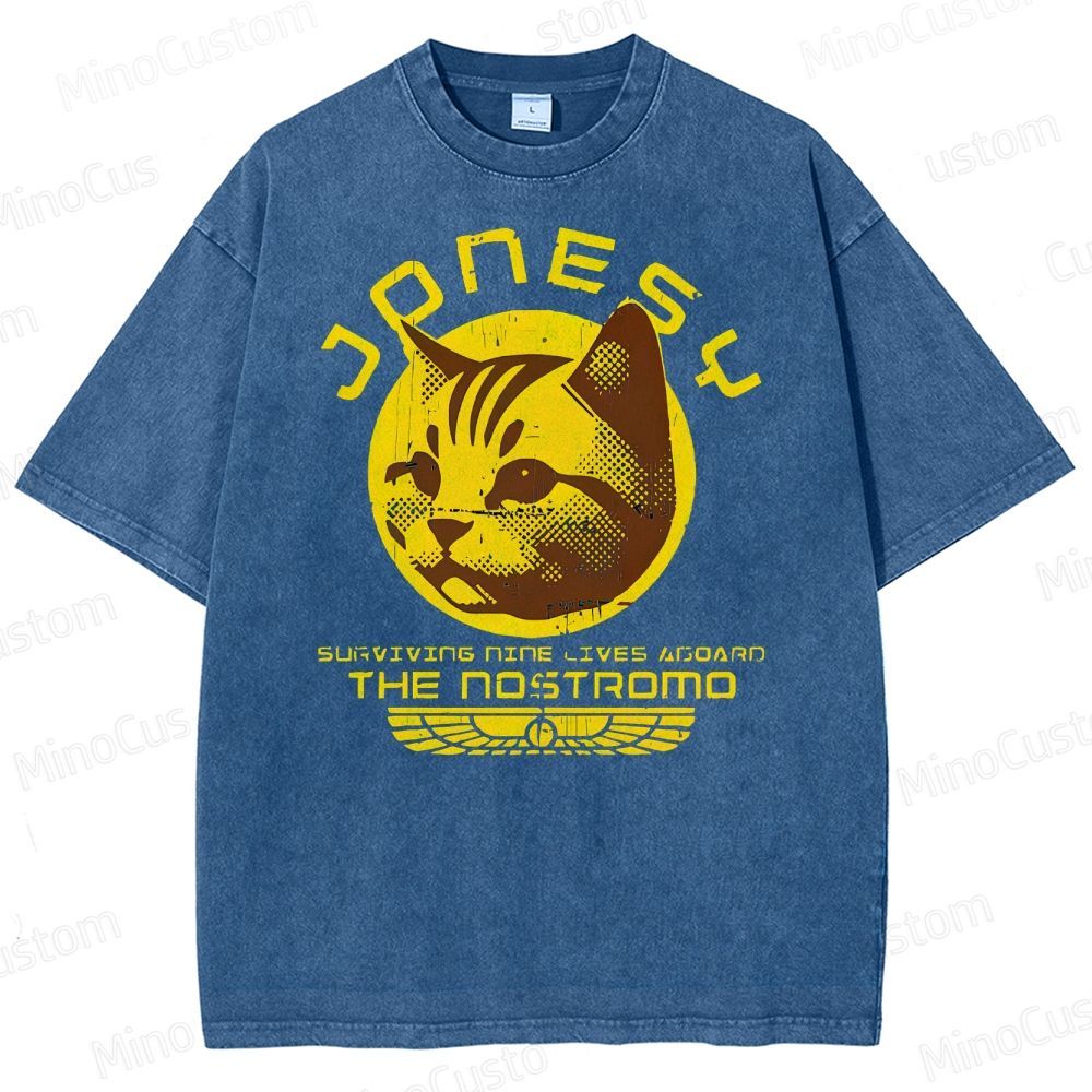 Jonesy Surviving Nine LivesAboard The Nostromo Washed T-Shirt 