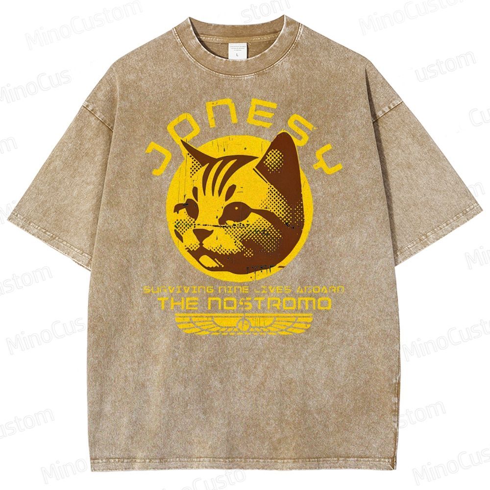 Jonesy Surviving Nine LivesAboard The Nostromo Washed T-Shirt 