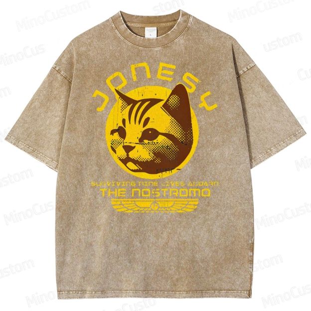 Jonesy Surviving Nine LivesAboard The Nostromo Washed T-Shirt 