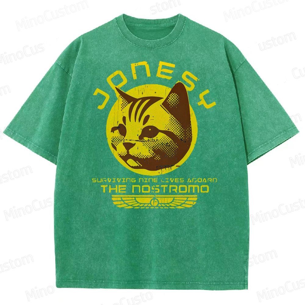 Jonesy Surviving Nine LivesAboard The Nostromo Washed T-Shirt 