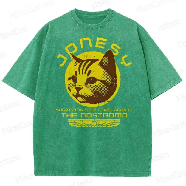 Jonesy Surviving Nine LivesAboard The Nostromo Washed T-Shirt 