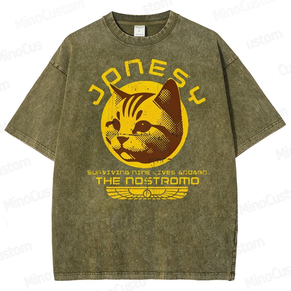 Jonesy Surviving Nine LivesAboard The Nostromo Washed T-Shirt 