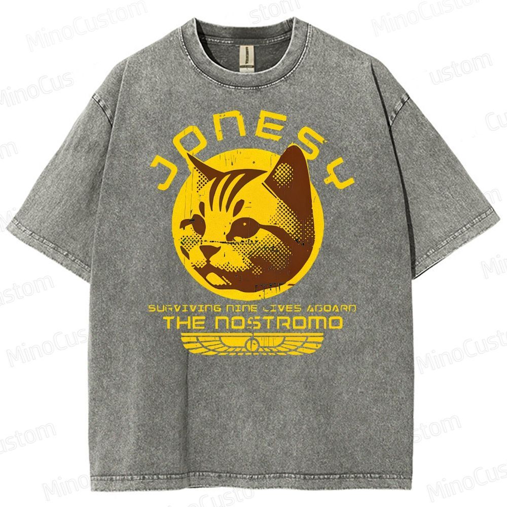 Jonesy Surviving Nine LivesAboard The Nostromo Washed T-Shirt 