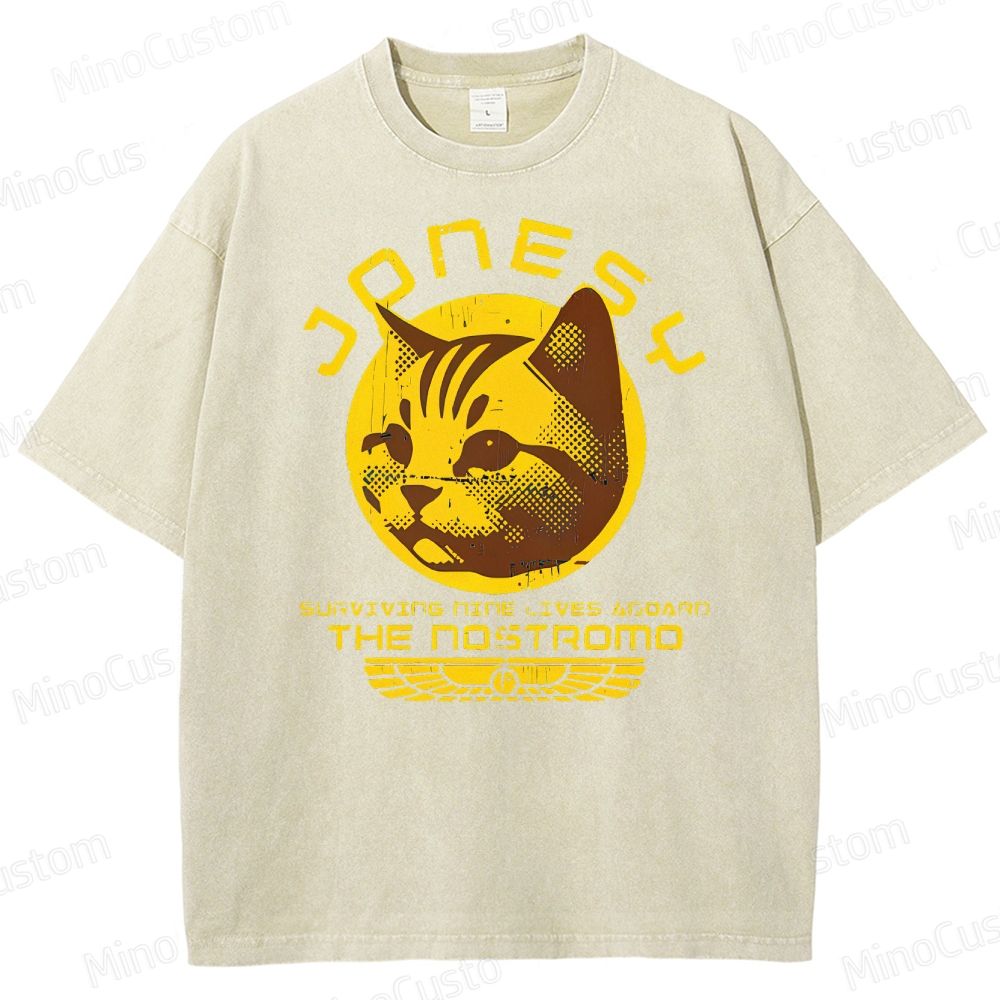 Jonesy Surviving Nine LivesAboard The Nostromo Washed T-Shirt 