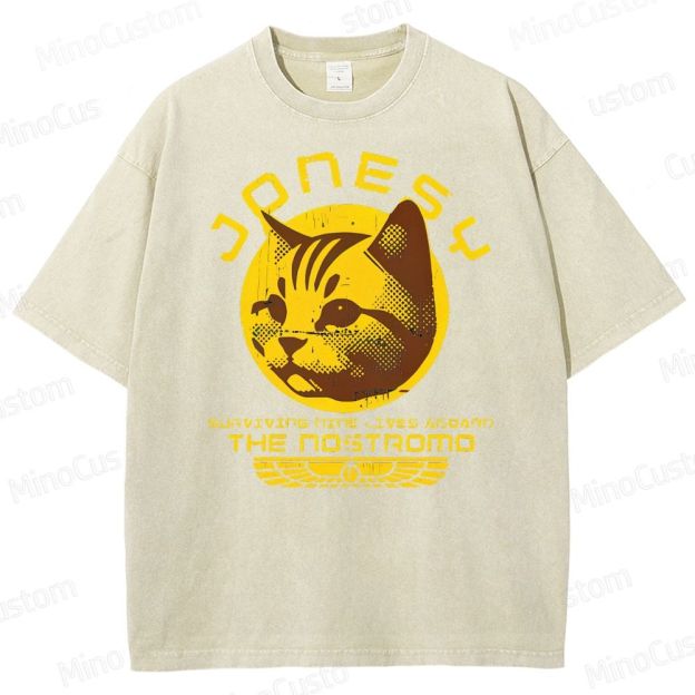 Jonesy Surviving Nine LivesAboard The Nostromo Washed T-Shirt 