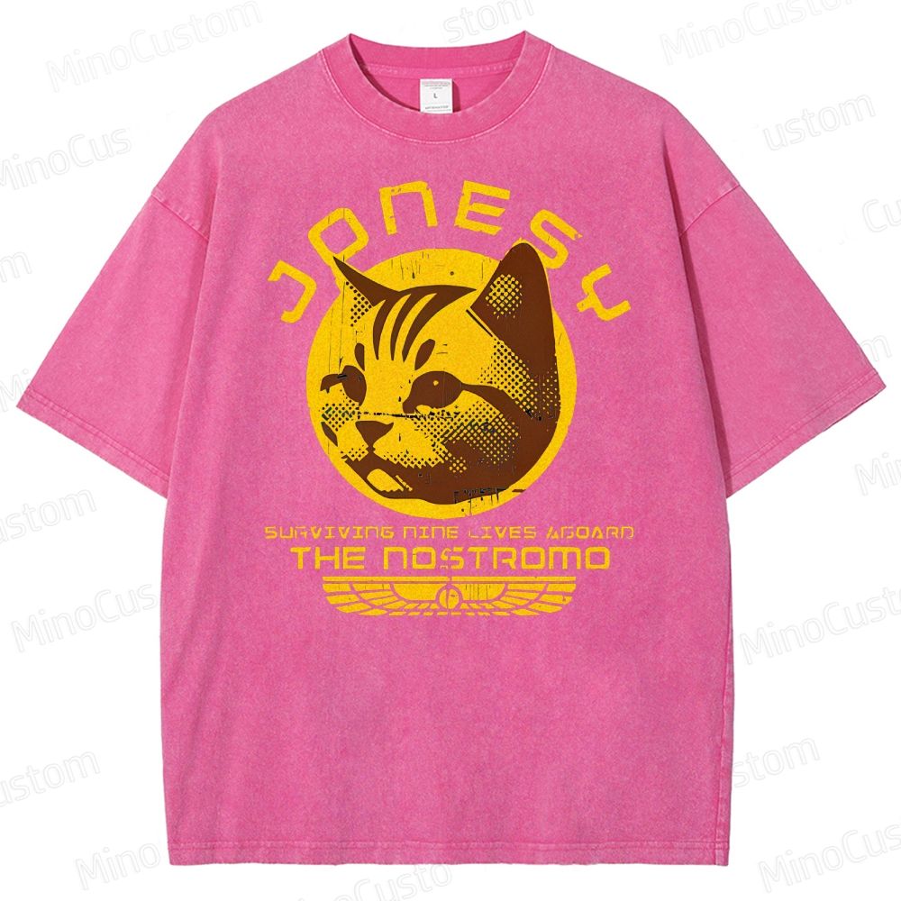Jonesy Surviving Nine LivesAboard The Nostromo Washed T-Shirt 