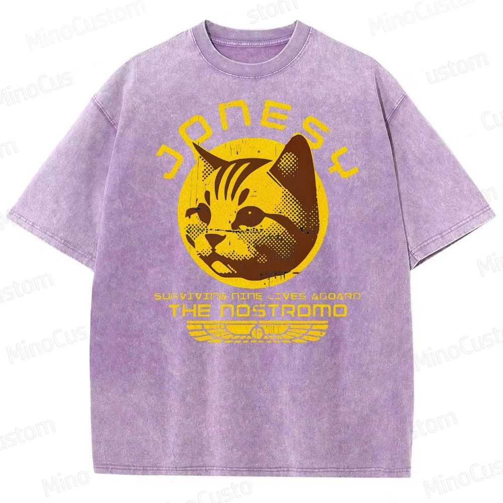 Jonesy Surviving Nine LivesAboard The Nostromo Washed T-Shirt 