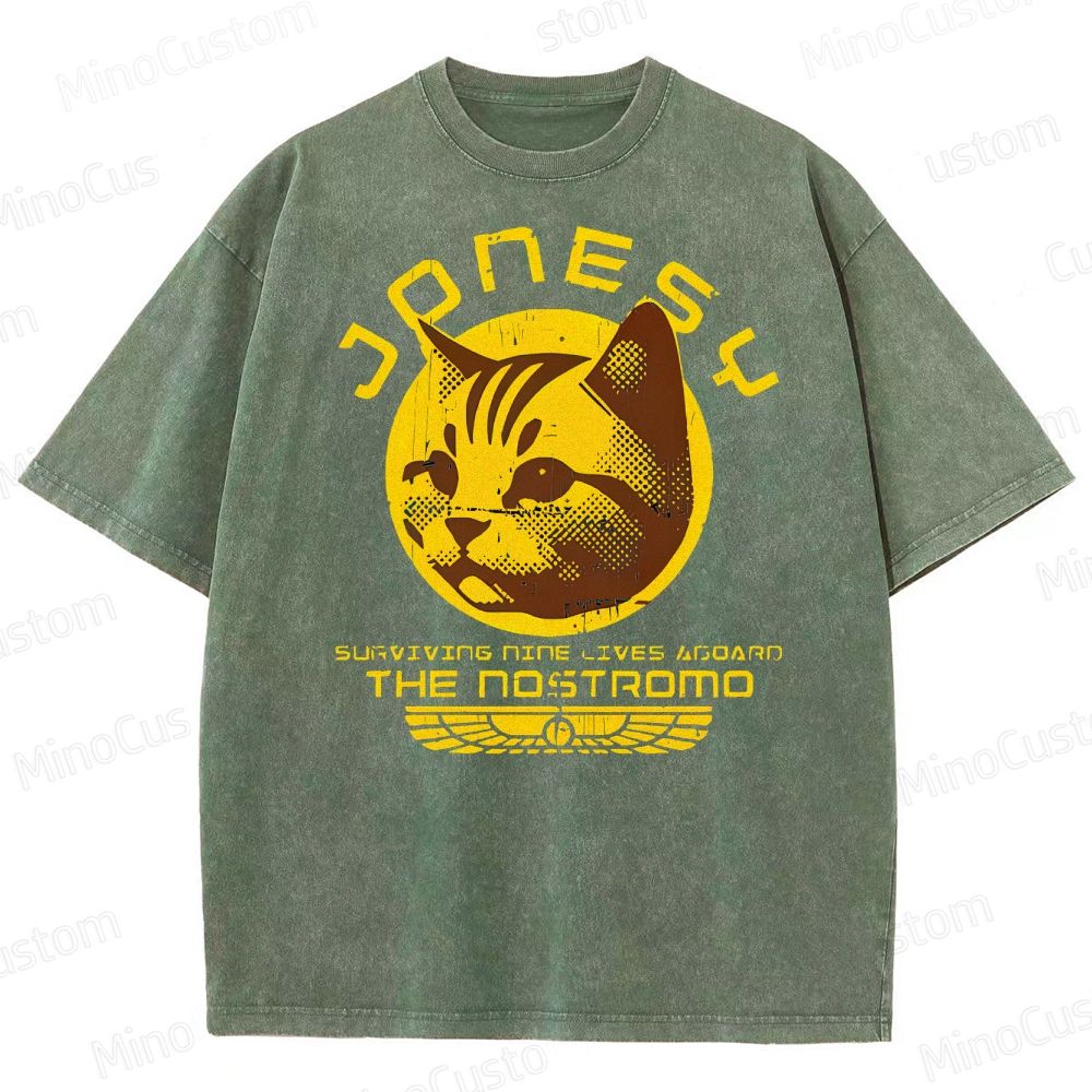 Jonesy Surviving Nine LivesAboard The Nostromo Washed T-Shirt 