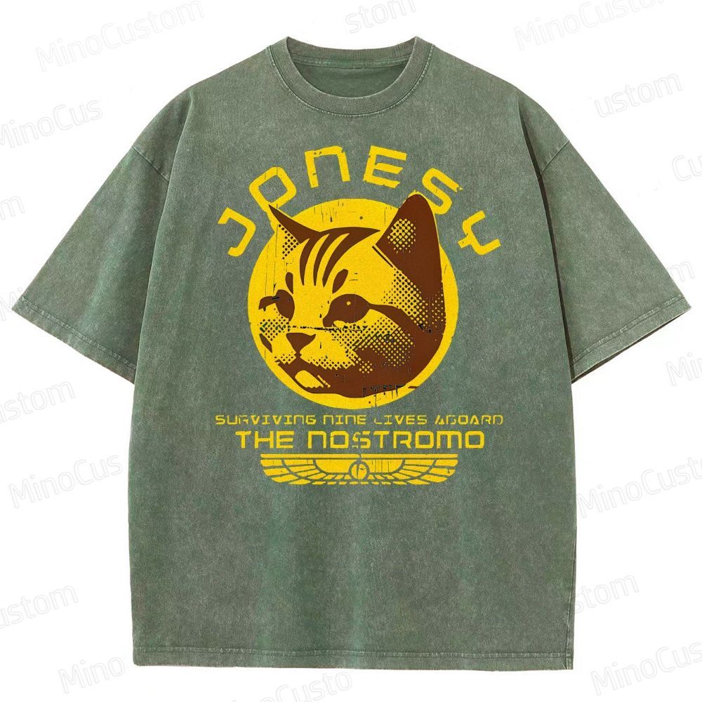 Jonesy Surviving Nine LivesAboard The Nostromo Washed T-Shirt 