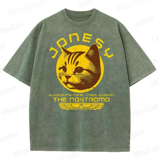 Jonesy Surviving Nine LivesAboard The Nostromo Washed T-Shirt 