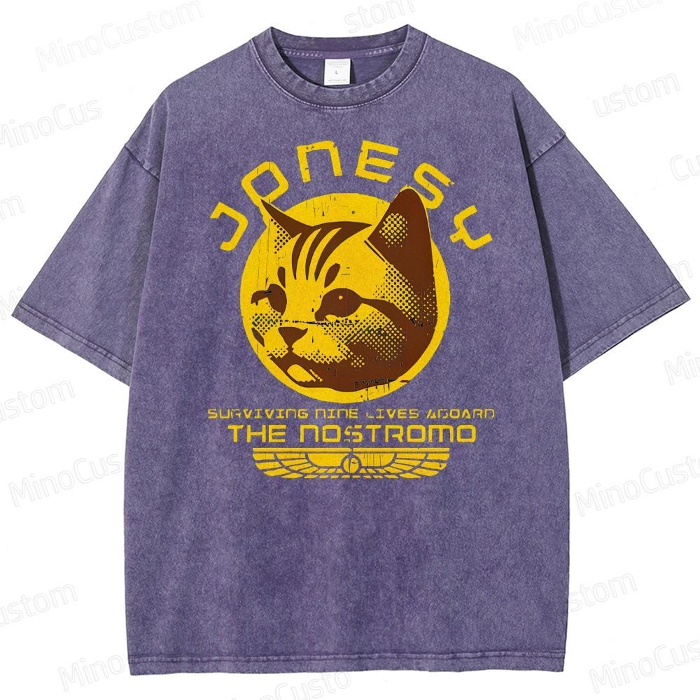 Jonesy Surviving Nine LivesAboard The Nostromo Washed T-Shirt
