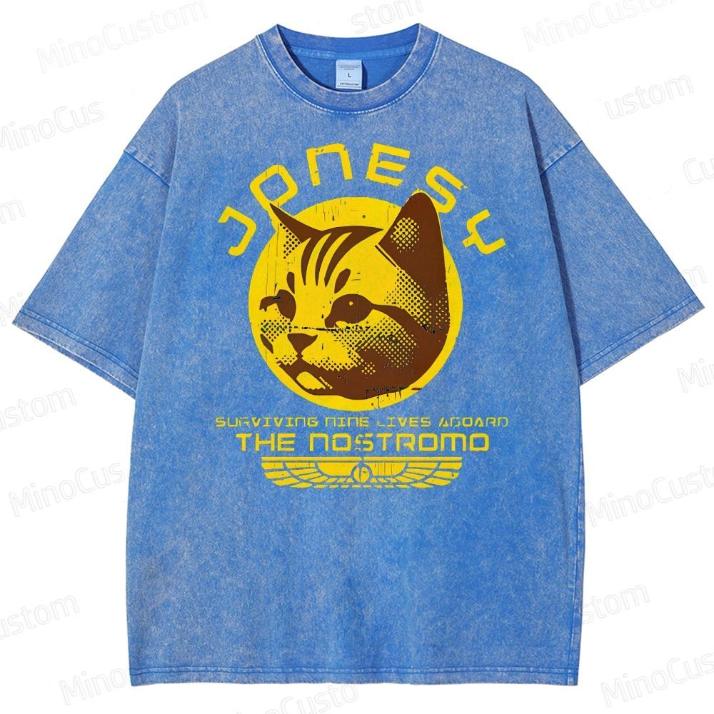 Jonesy Surviving Nine LivesAboard The Nostromo Washed T-Shirt 