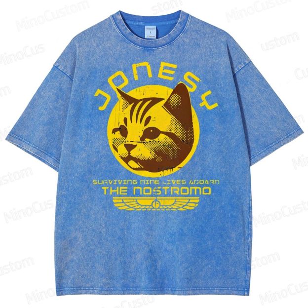 Jonesy Surviving Nine LivesAboard The Nostromo Washed T-Shirt 