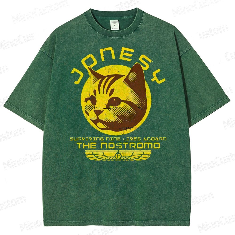 Jonesy Surviving Nine LivesAboard The Nostromo Washed T-Shirt 
