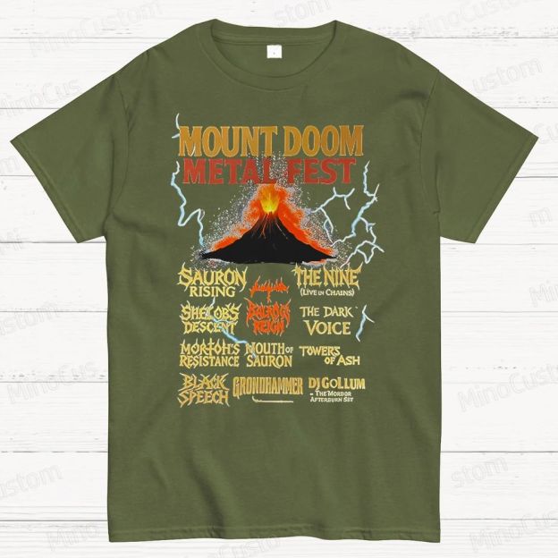 Lord of the Rings Inspired Heavy Metal Concert Cotton T-shirt