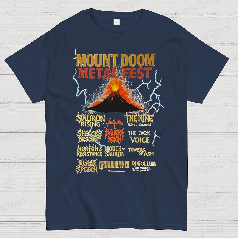Lord of the Rings Inspired Heavy Metal Concert Cotton T-shirt